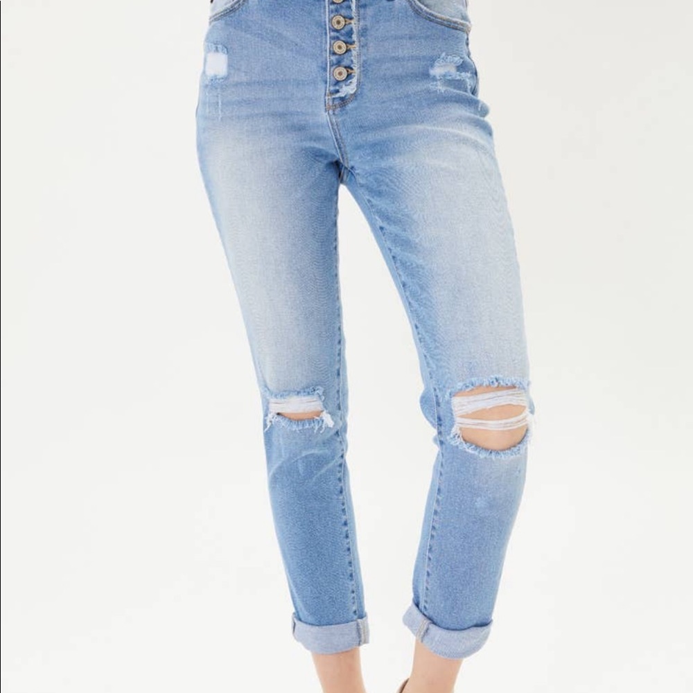 NWT Kancan hi-rise cuffed Mom Jean - Picture 2 of 8